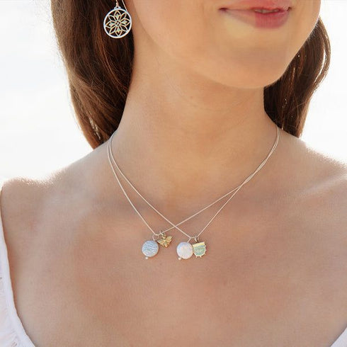 Palas Lotus & Pearl Amulet Necklace